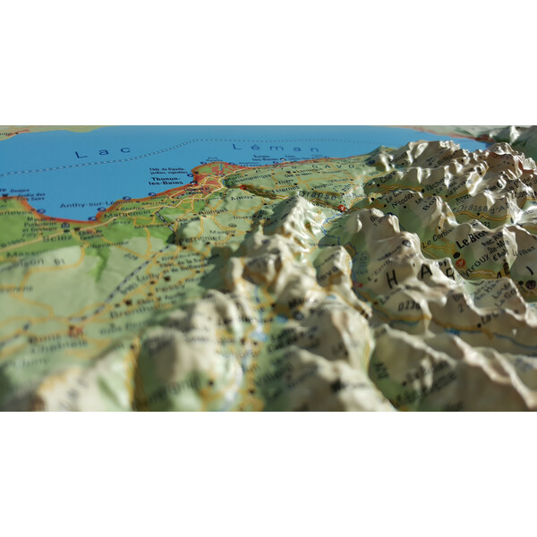 Carte régionale 3Dmap Haute Savoie Version été