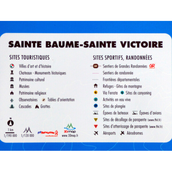 Carte régionale 3Dmap Sainte-Victoire et Sainte-Baume