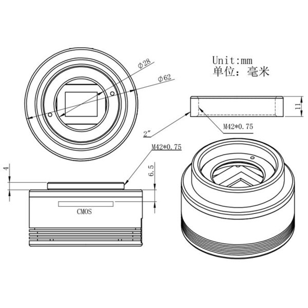 Caméra ZWO ASI 294 MM Mono