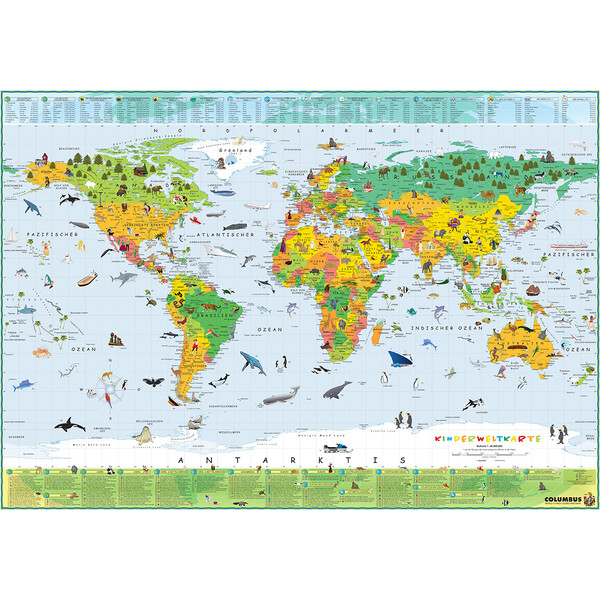Carte pour enfants Columbus Terra (100x70)