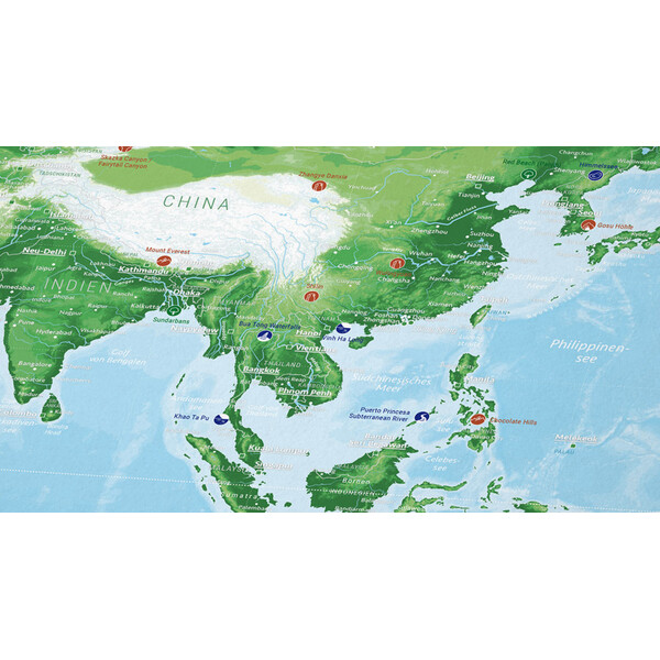 Marmota Maps Weltkarte 99 Naturwunder (140x100)