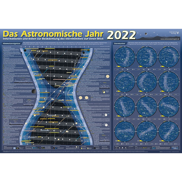 Affiche Astronomie-Verlag Das Astronomische Jahr 2022