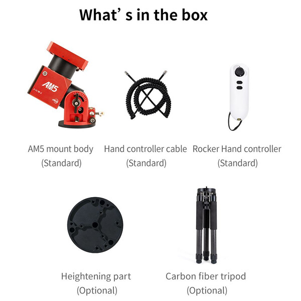 Monture ZWO AM5 harmonic drive equatorial mount + carbon tripod
