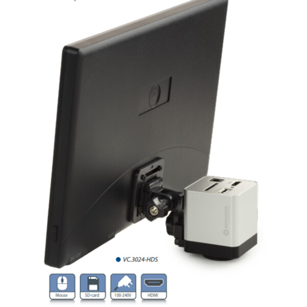 Euromex Caméra HD-Mini avec écran, VC.3024-HDS, couleur, CMOS, 1/2.8, 2MP, HDMI