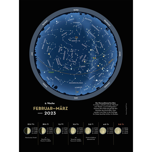 Kosmos Verlag Kalender Himmelsjahr 2023