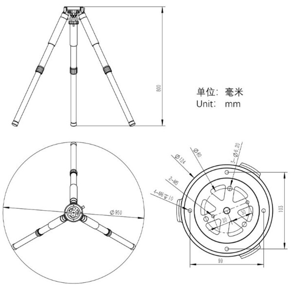 Monture ZWO AM3 Harmonic Equatorial Mount + Carbon Tripod