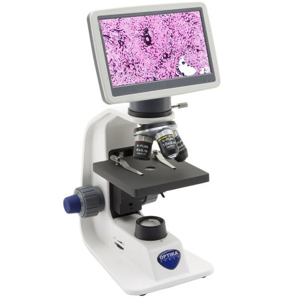 Microscope Optika B-151V, digital, mono, DIN, HC, 40x-400x, X-LED 1W, 2 MP, 30fps, LCD