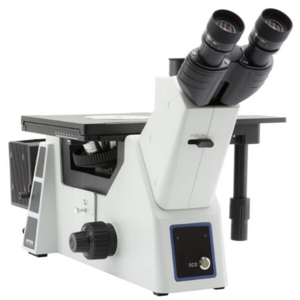 Microscope inversé Optika IM-5MET, MET trino, invers, 10x24mm,  AL, Halogen,  12V/100W w.o. objectives