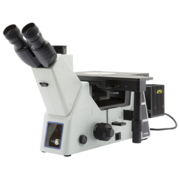 Microscope inversé Optika IM-5MET, MET trino, invers, 10x24mm,  AL, Halogen,  12V/100W w.o. objectives