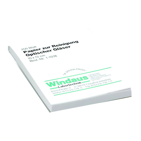 Windaus Lentilles papier de nettoyage, bloc avec 250 feuille 10x13 cm