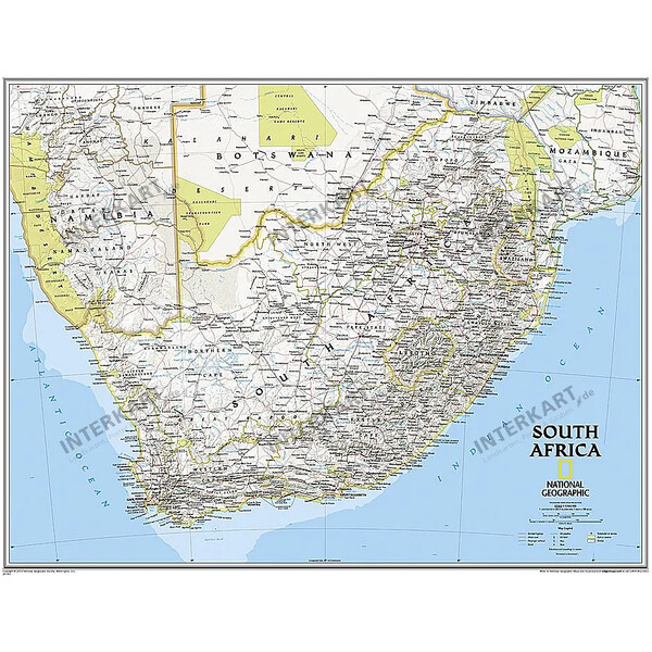 Carte géographique National Geographic Afrique du Sud (77 x 66 cm)