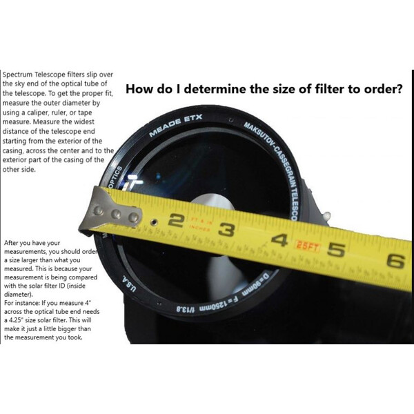 Filtre Spectrum Telescope Glass Solar 171mm