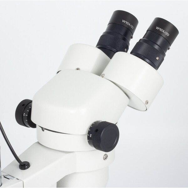 Microscope stéréo zoom Motic SMZ140-N2LED, bino, 10x/20, Al/Dl, LED 3W