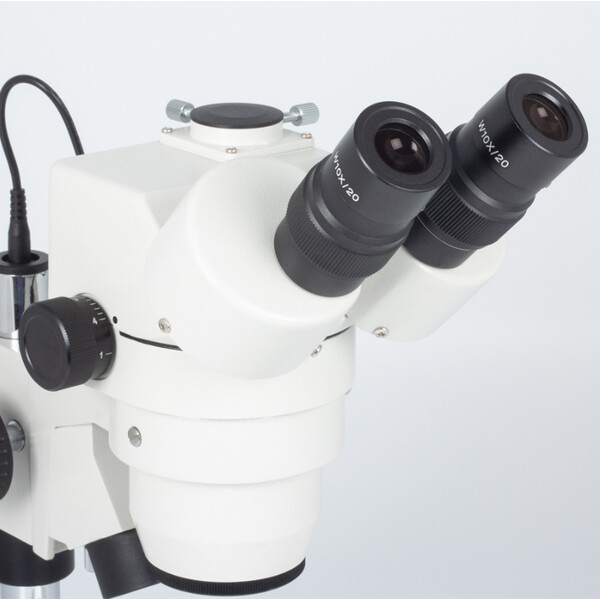 Microscope stéréo zoom Motic SMZ143-N2LED, trino, 10x/20, Al/Dl, LED 3W