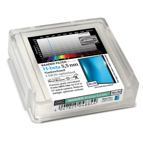 Filtre Baader H-Beta CMOS Narrowband 50x50mm