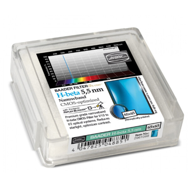 Filtre Baader H-Beta CMOS Narrowband 65x65mm