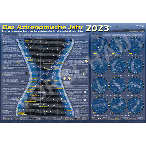 Affiche Astronomie-Verlag Das Astronomische Jahr 2023