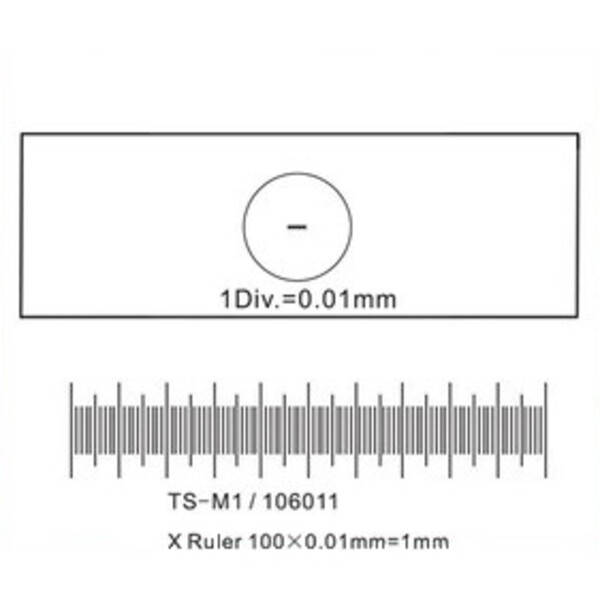 ToupTek Objektmikrometer, Linien (X) 1mm/100 Div.x0.01mm