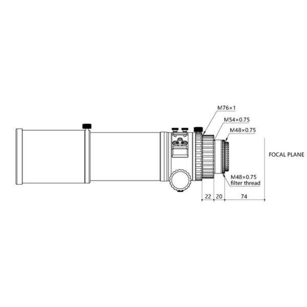 Lunette apochromatique OPT Radian AP 75/405 Petzval OTA