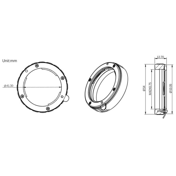 ZWO Objektiv-Adapter T2 / Micro Four Thirds