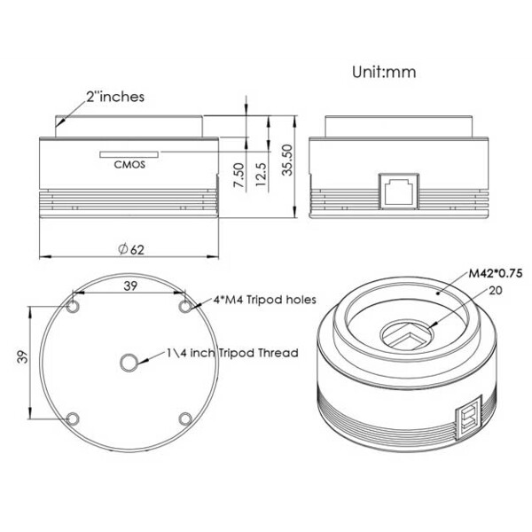 ZWO Kamera ASI 462 MM Mono