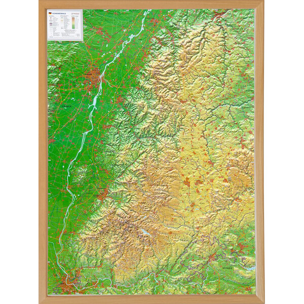 Georelief Regional-Karte Schwarzwald
