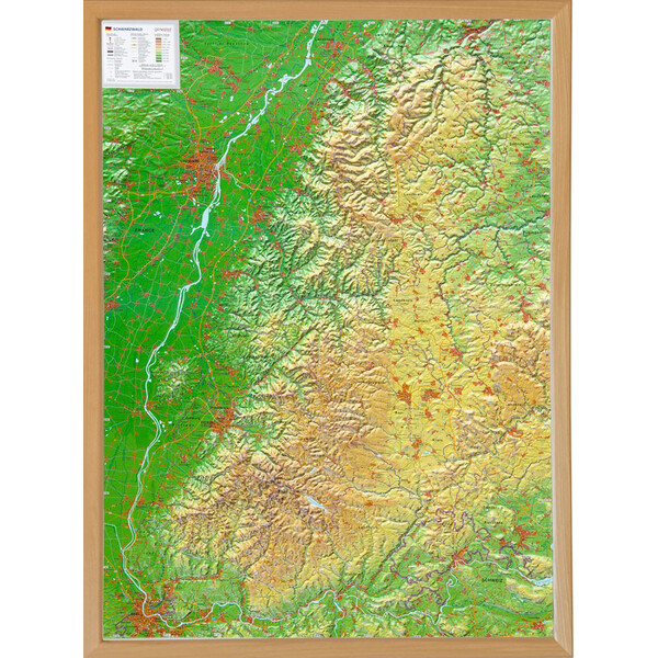 Carte régionale Georelief Forêt Noire