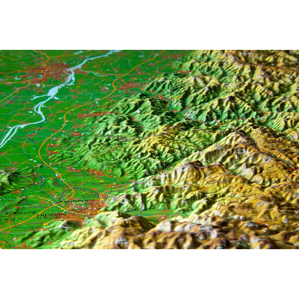 Georelief Regional-Karte Schwarzwald