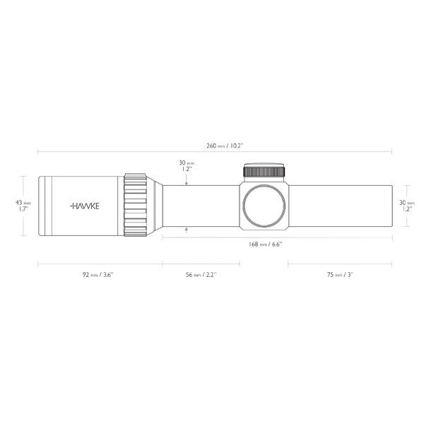 HAWKE Zielfernrohr VANTAGE 30 WA FD IR 2,5-10x50