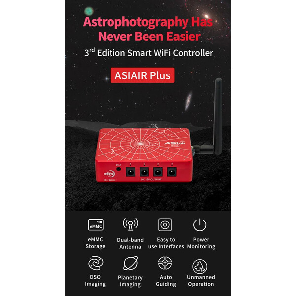 ZWO Mini-ordinateur d'astrophotographie ASIAIR PLUS (32GB)