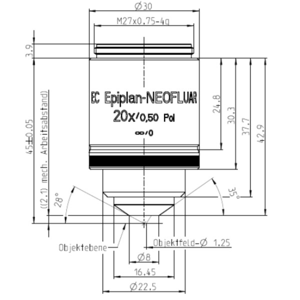ZEISS Objektiv EC Epiplan-NeofluarPOL, 20x/0,50 wd=2,1