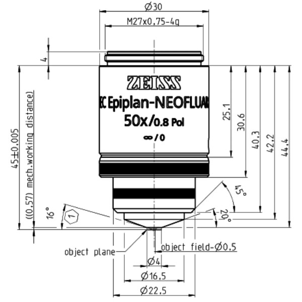 ZEISS Objektiv EC Epiplan-Neofluar 50x/0,8 HD DIC wd=0,59mm