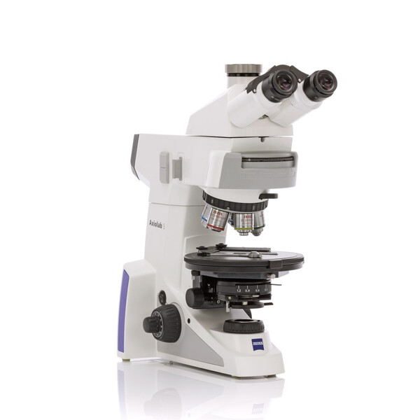 Microscope ZEISS Axiolab 5 Pol, trino, infinity, plan, neofl, 5x, 10x, 20x, 40x, 10x/23, LT, LED, 10W, 5xH pol codé