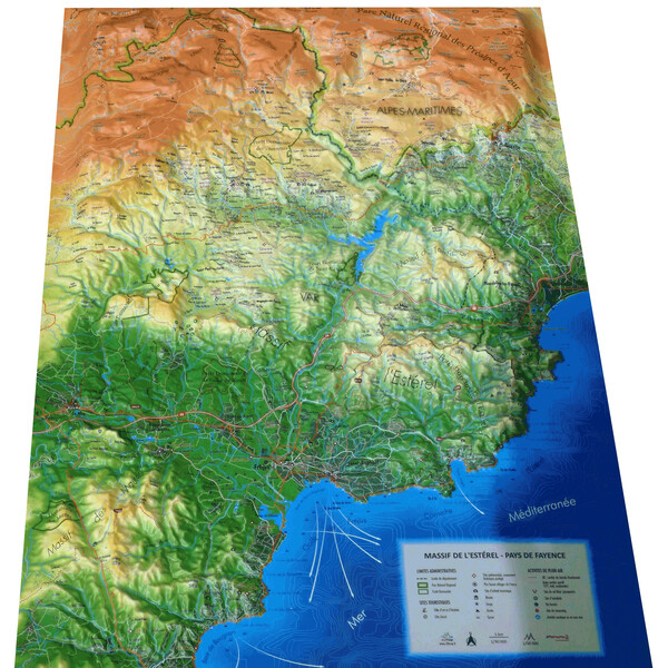 Carte régionale 3Dmap Massif de l'Estérel et du Pays de Fayence