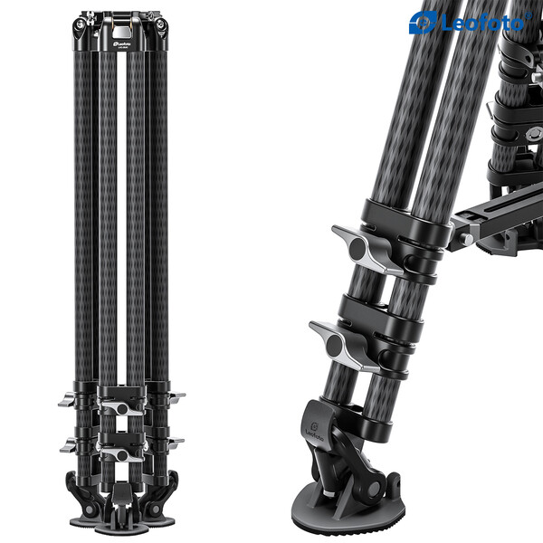 Leofoto Carbon-Dreibeinstativ LVC-253 Doppelrohr + Videoneiger BV-15