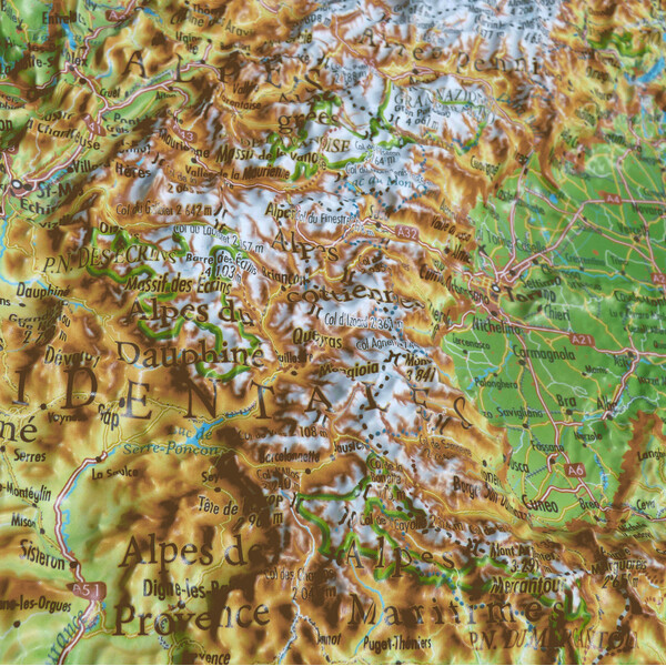 Carte régionale 3Dmap Massif de L'Arc Alpin