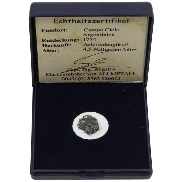 Campo del Cielo Eisenmeteorit in Geschenketui (Neuwertig)