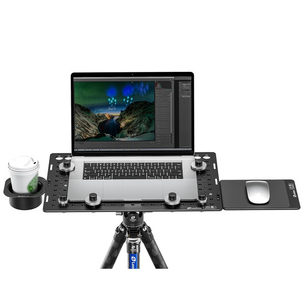 Leofoto LCH-3 Kit Laptophalterung mit Mousepad und Becherhalter