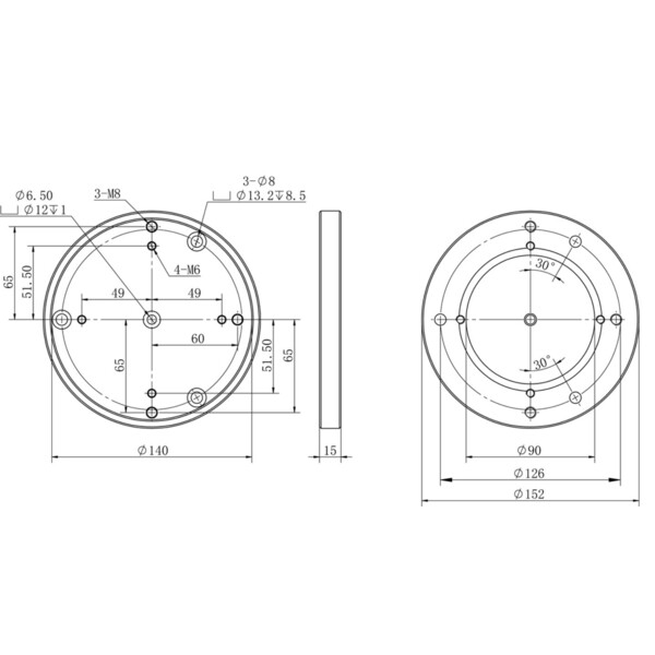 Extension de colonne iOptron MiniPier HAE69/HAE43/HAZ71