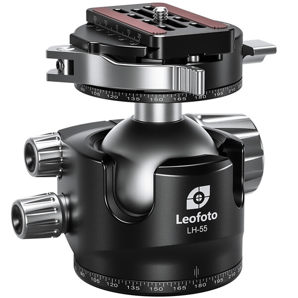 Leofoto Stativ-Kugelkopf LH-55PCL mit Panoramateller und Schnellwechselkupplung (Normale Gebrauchsspuren)