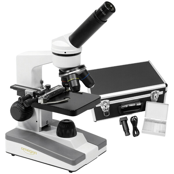 Omegon Mikroskop MonoView, MonoVision, Kamera, achromat.,1534x, LED (Fast neuwertig)