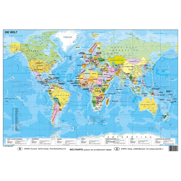Mappemonde Stiefel politique (59,4 x 42 cm) DIN A2