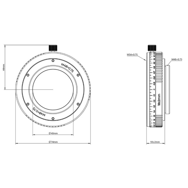 Askar Verlängerungshülse Adapter M54/M48 16-20mm