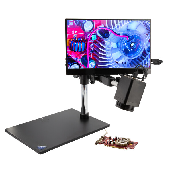 Optika Mikroskop IS-4K2, zoom opt. 1x-18x, Autofocus, 8 MP, 4K Ultra HD, overhanging stand, 15.6" screen