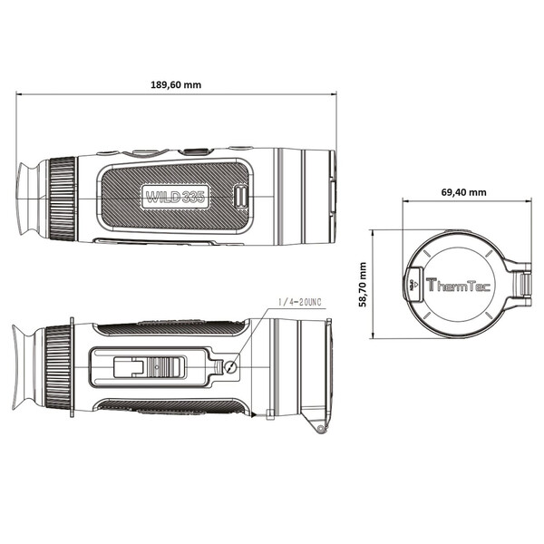 Caméra à imagerie thermique ThermTec Wild 335