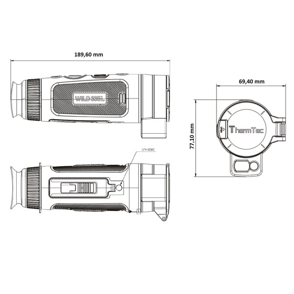 ThermTec Thermalkamera Wild 335L Laser Rangefinder