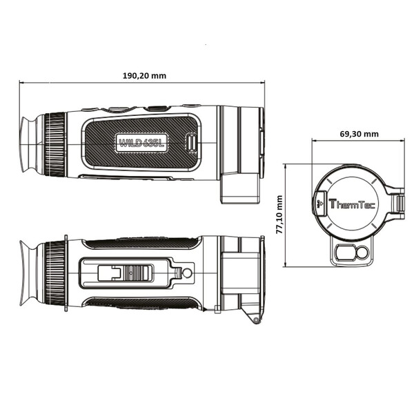 Caméra à imagerie thermique ThermTec Wild 635L Laser Rangefinder