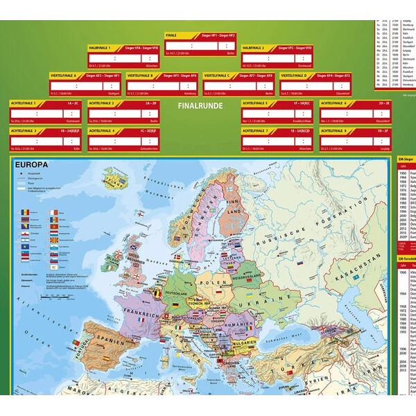 Carte géographique Stiefel Wer wird Europameister?