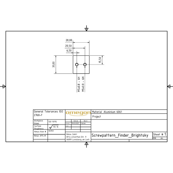 Omegon Jumelles Brightsky 22x70 - 90° + étui