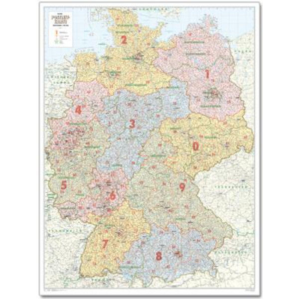 Carte géographique Bacher Verlag PLZ-Karte Allemagne de l'ouest